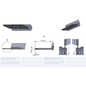 LZW14.15161500/K10F esztergalapka hosszesztergához