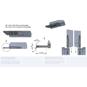LZW1B.201015GS/K10F esztergalapka hosszesztergához
