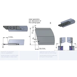 LZW22.20101515/K10F esztergalapka hosszesztergához