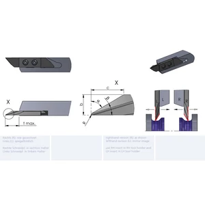 LZW40.32116175/K10F esztergalapka hosszesztergához