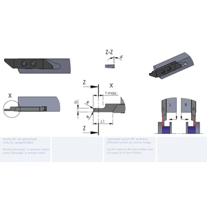 LZW61.25600008/K10F esztergalapka hosszesztergához