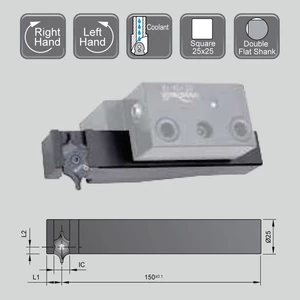 J 99616-IC08-L2525MF hasáb szárú váltólapkás központfúró