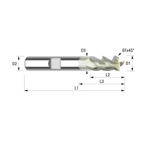 24404010 D4 Z3 ZrN HB keményfém maró
