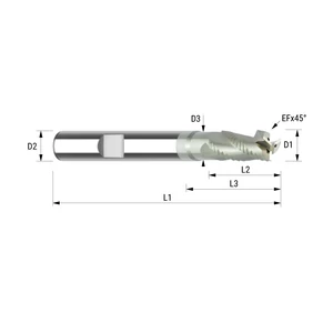 25208000 D8 Z3 ZRN HA keményfém nagyoló maró belső hűtéssel