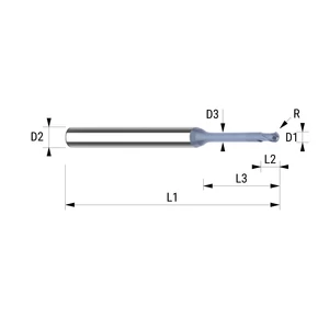 52520007 D2 Z2 VAROCON HA gömbvégű keményfém maró