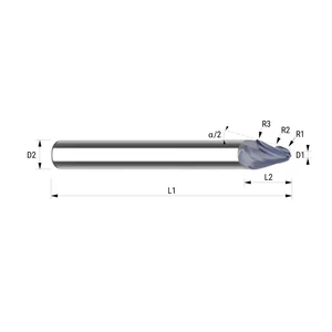 63406000 D6 Z4 VAROCON HA keményfém tangenciális maró Curvemax