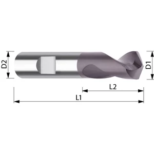 860 D3~D5 Z2 120° HA Blank keményfém NC központfúró
