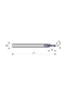 53208009 D0,8 Z2 HA Solid carbide ball nose mill